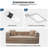 Boneless 5-in-1 Convertible Corduroy Sofa Bed – 80.7" Folding Loveseat Couch-115979427