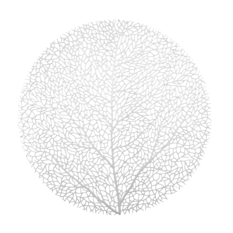 Vinyl Animals/Nature Round Placemat, Silver