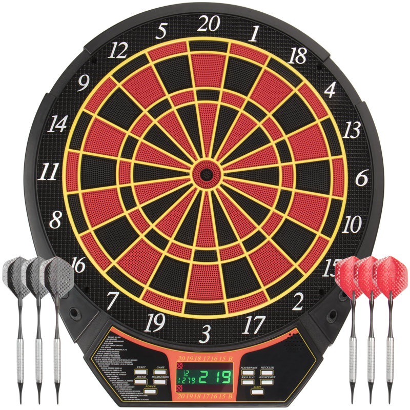 Voyager Electronic Dartboard with LCD Display and Soft-Tip Darts