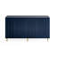 Armoire moderne en bois laqué bleu 4 portes-710965307