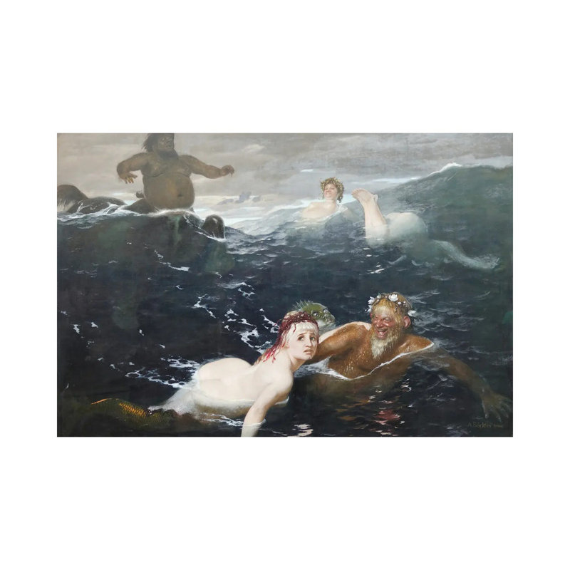 Dans le jeu des vagues - ABQ17, H 8 po x l 12 po, Toile tendue, Ne s'applique pas