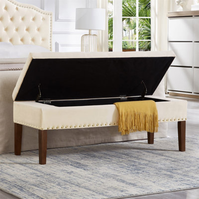 Banc capitonné avec rangement