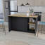 Kitchen Island Padua, Kitchen, Black / Macadamia-542913990-542913991