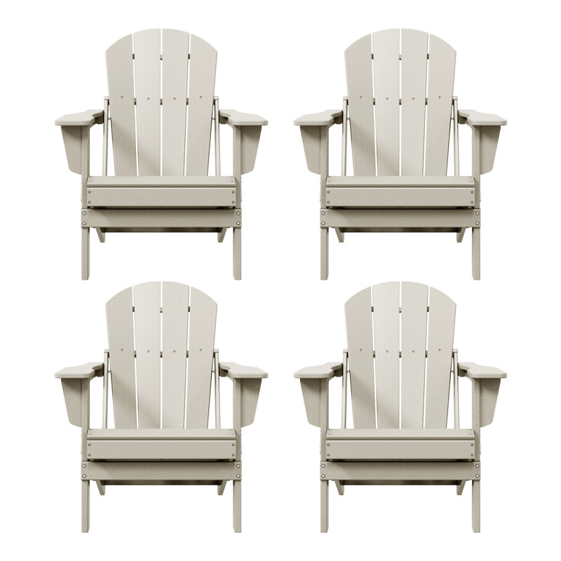 Laguna HDPE Folding Adirondack Chair, Sand