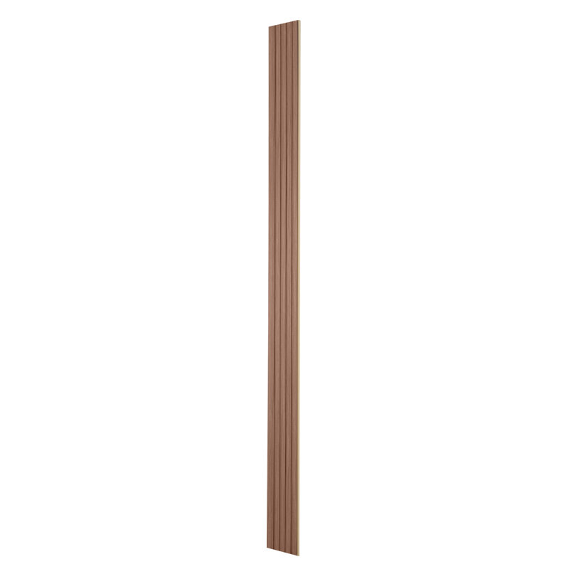 Wood Slat Acoustic Panels, 96 x 6 inch, WPC Accent Wooden Wall Panels for Modern Interior Wall, Faux Wood Wall Board Panels for Stylish Decor and Noise Reduction, Grey Oak