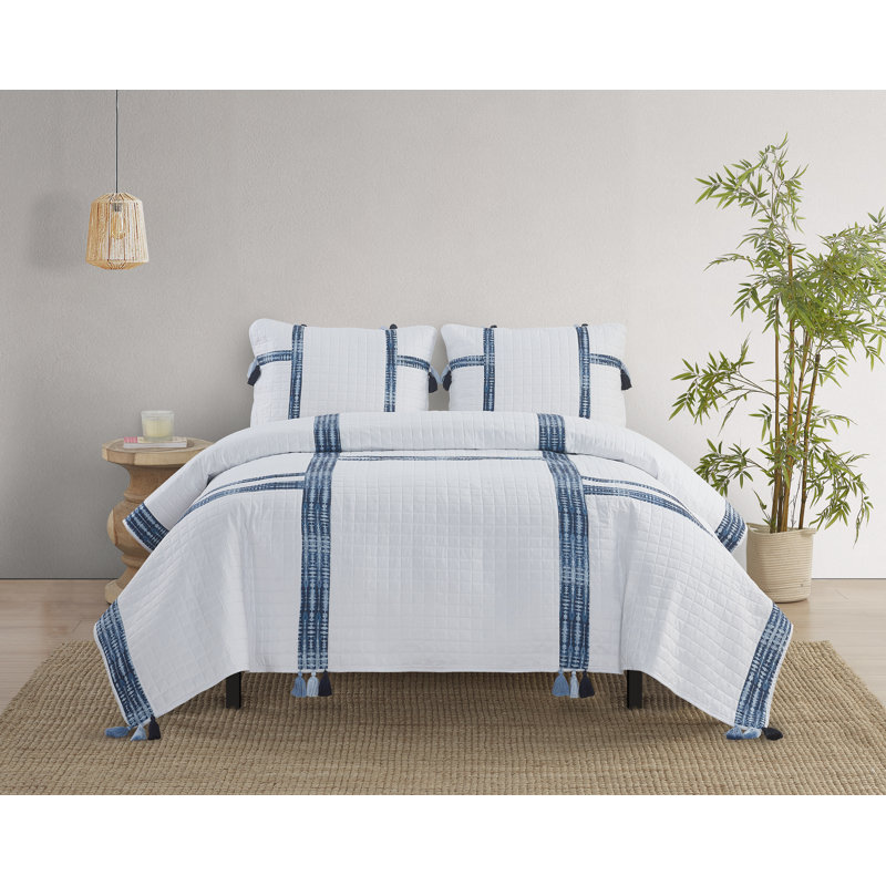 Polyester Percale Quilt, Full/Queen Quilt + 2 Shams