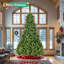 Arbre de Noël artificiel avec embouts de branches mixtes en PE et PVC, faux sapins de Noël à charnière non éclairés de qualité supérieure, décoration des Fêtes, assemblage facile, support en métal pliable