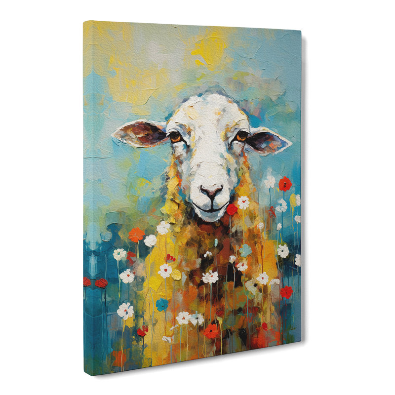 Sheep Expressionism No.2 - Wrapped Canvas, 50cm H x 35cm W x 3cm D