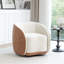 Fauteuil demi-tonneau pivotant en velours Aastha-238670027