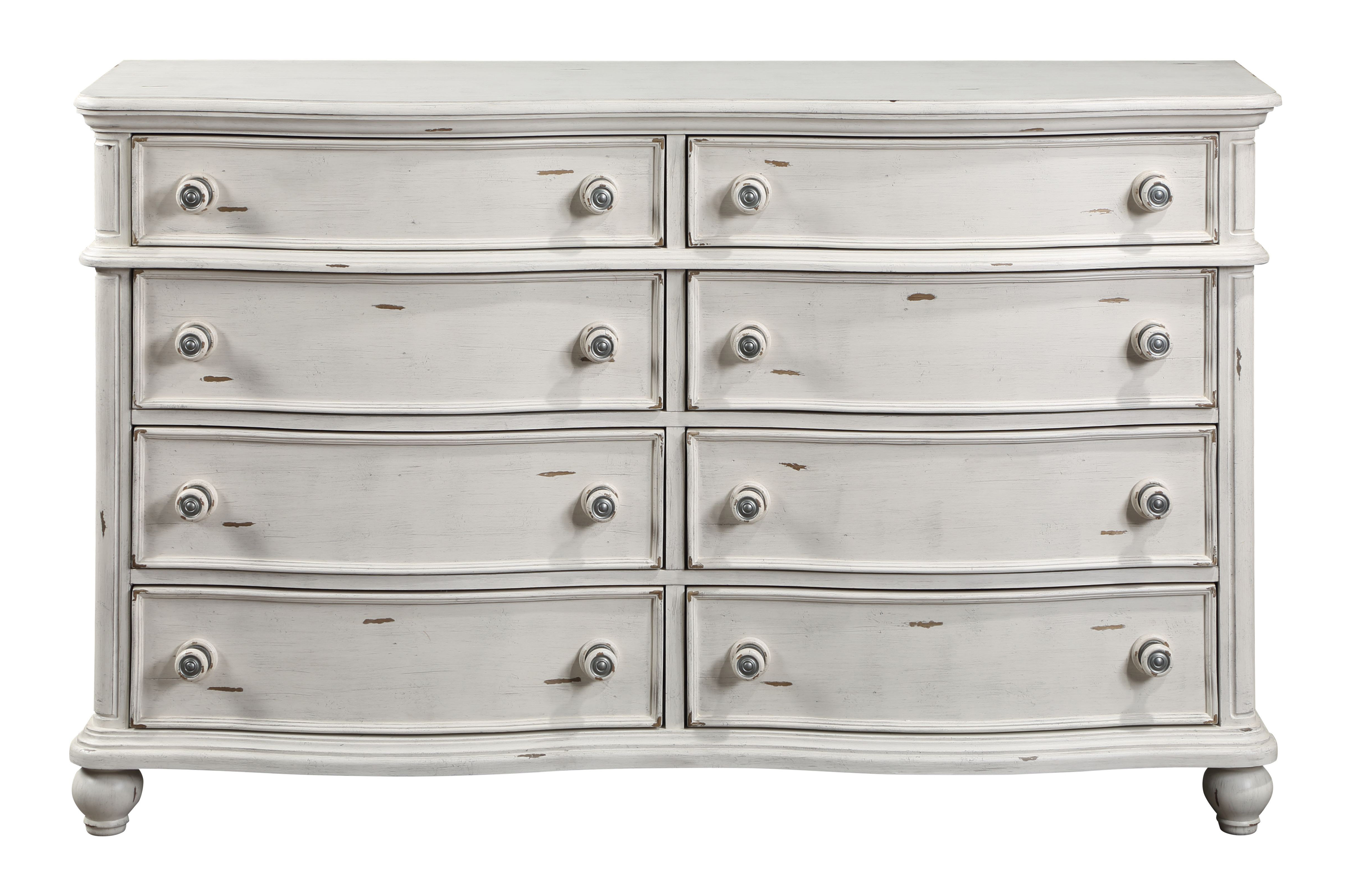 Charlton Home® Dejoun Antique White Dresser with 8 Drawer | Wayfair