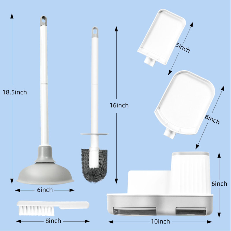 Brosse de toilette et piston