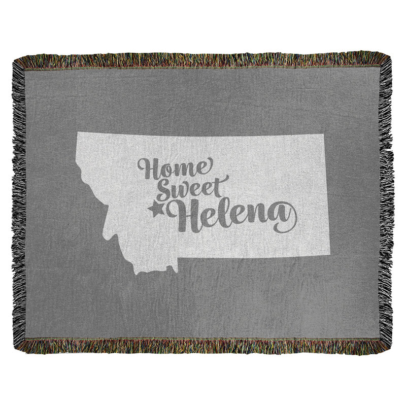 Jeté en coton hélène montana, 50 po x 60 po, Gris