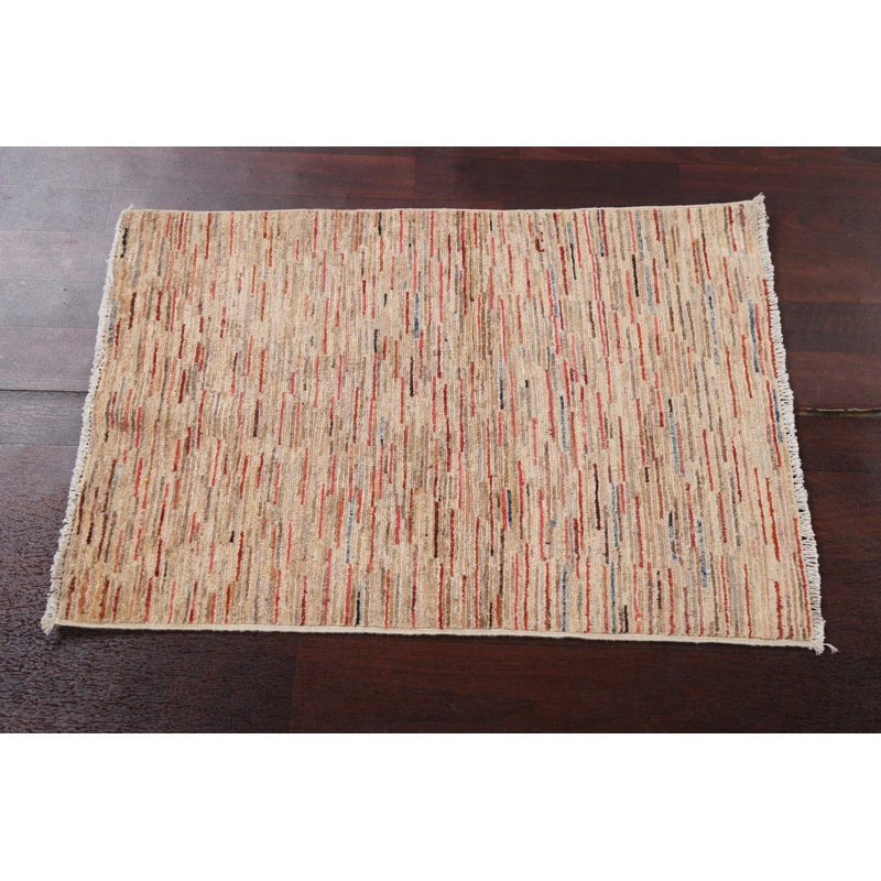 Tapis contemporain Gabbeh Kashkoli noué à la main 2 x 3