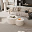 Ensemble de tables basses gigognes à rayures verticales pour salon, chambre à coucher, beige (ensemble de 2 pièces)-858321502