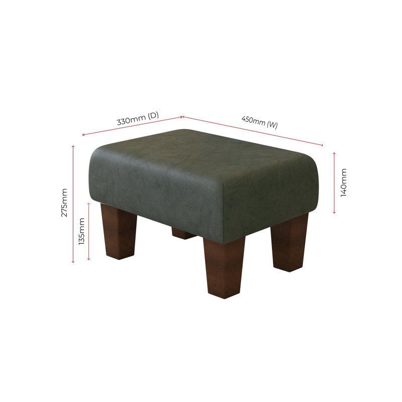 Collado Wood Contemporary Leg, Mahogany, Bottle Green, Italian Leather