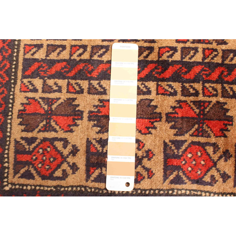 Tapis brun clair Teimani 2 pi 10 po x 4 pi 5 po