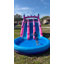Double glissade d'eau gonflable de 20 pi avec pataugeoire, mur d'escalade, souffleur d'air et sac de rangement, parc aquatique pour enfants en tissu Oxford, mauve et rose