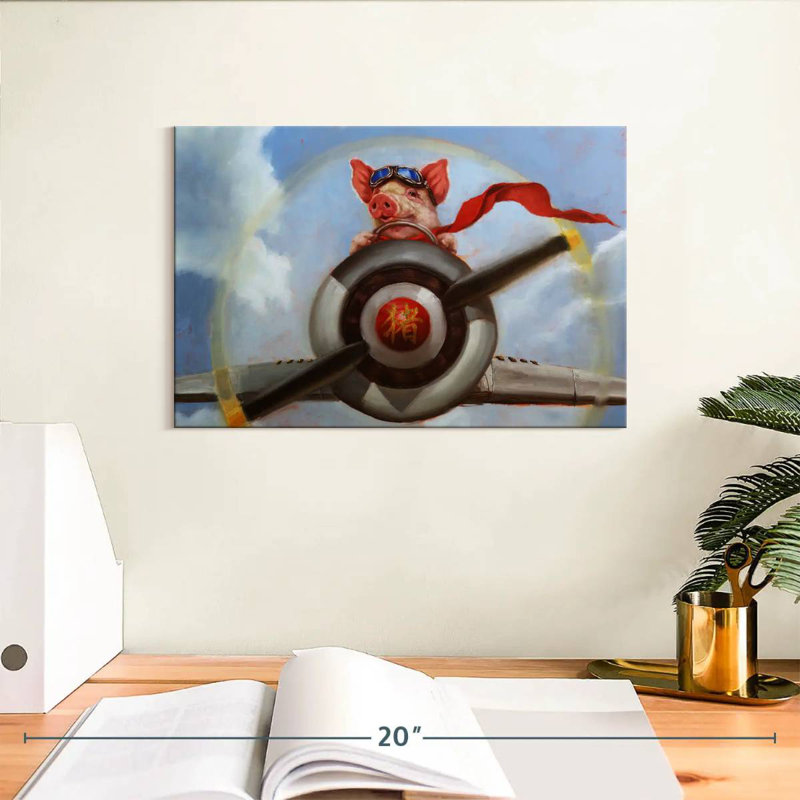 Brampt When Pigs Fly I, 8" H x 12" W