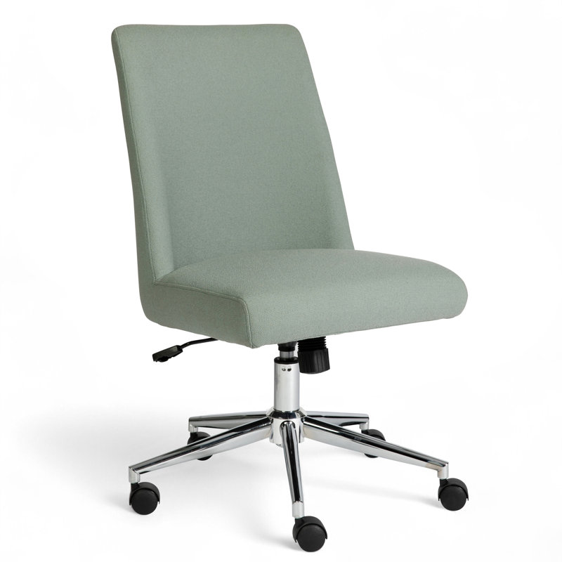 Chaise de bureau Martha Stewart, Nickel poli, Sauge