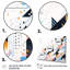 «Peach Blue Bold Stripes», reproduction sur toile encadrée-1945391203-1945391229