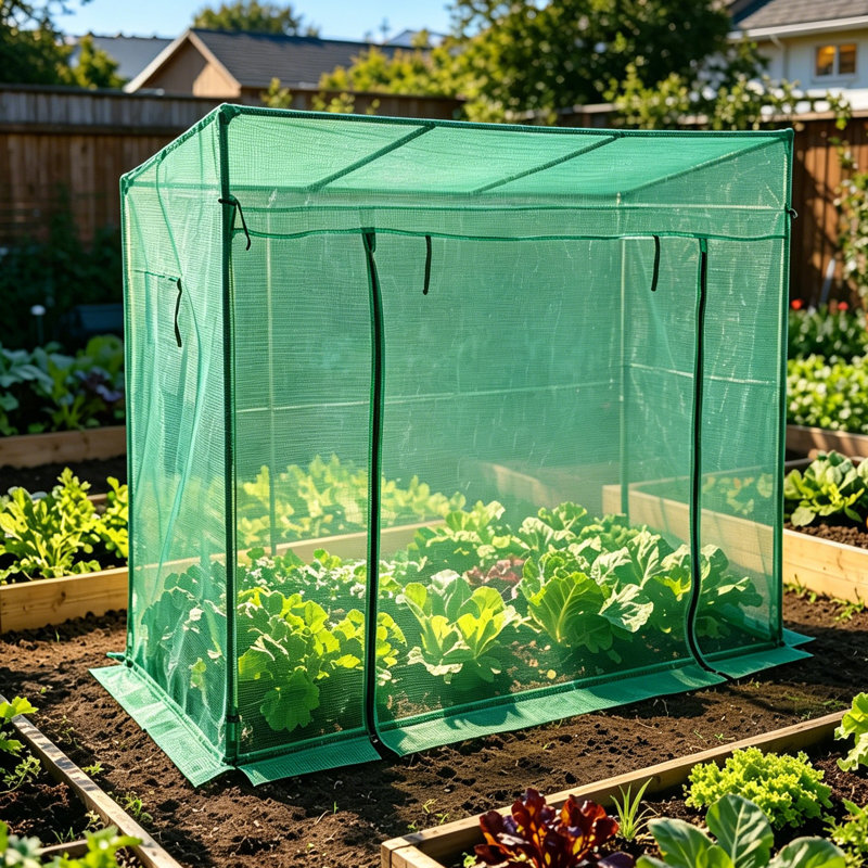 66.9X78.4X30.3” Green House Kit With Window, White