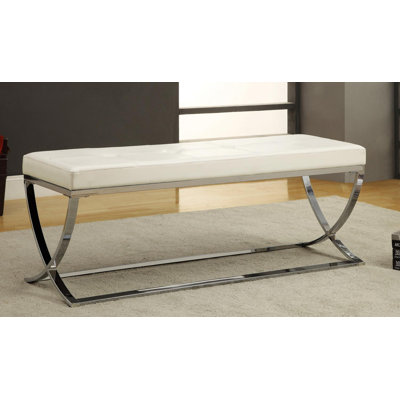 Faux Leather Upholstered Bench