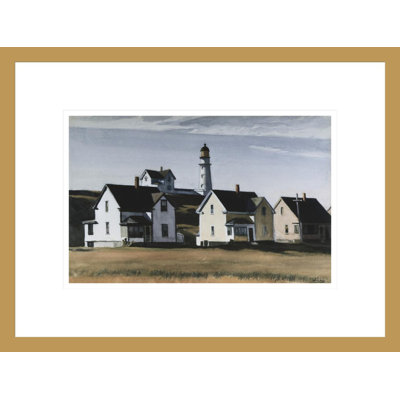 «Lighthouse Hill Cape Elizabeth Maine» par Edward Hopper, impression giclée sur cadre