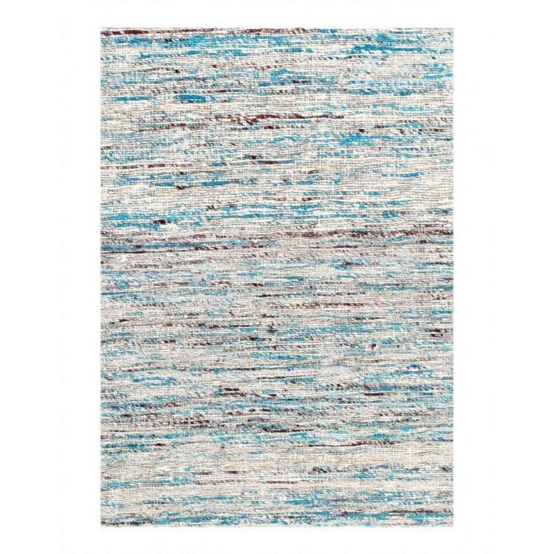 Tapis bleu unique de 10 pi x 2 pi 4 po
