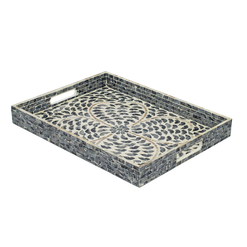 Plateau décoratif Alfreda, Noir, H 2 po x L 17,7 po x l 13,8 po