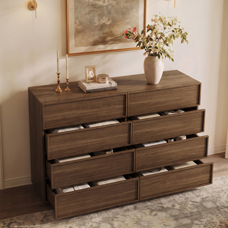 Commode 8 tiroirs Abbate, Noyer