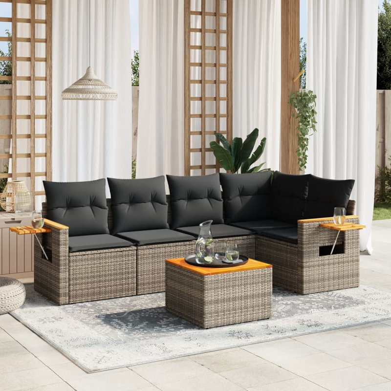 Ensemble de canapé de jardin Vidaxl, Gris