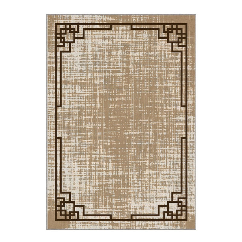 Premium Woven Carpet, 4 ft x 6 ft, 100% Polyester, 740 g/m² | Non-Slip Felt Dot Underside, Machine Washable at 86°F, Low Pile Height: 0.2 in | Digital Print Design, Easy to Clean & Maintain, Ideal for Living Room & Office