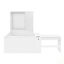 Lit plateforme en bois avec 6 tiroirs, tablettes, bureau et garde-robe-750752751