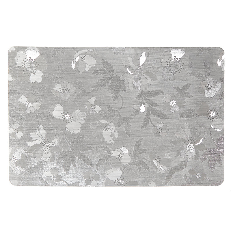 Ensemble de housse de paillettes florale de 12 argent