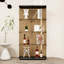 Vitrine à deux portes 4 portes vitrées avec porte, bibliothèque Curio pour salon, bureau de chambre à coucher