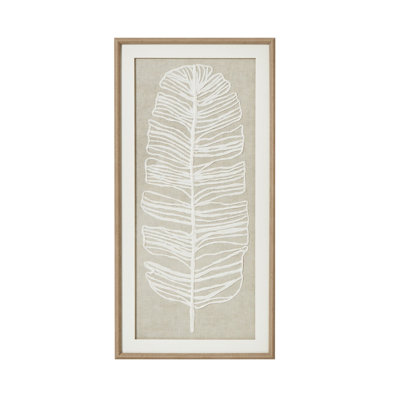 Large Plume White Feather Art Mounted In Beaded Frame 26 Piece Single Picture Frame Wall Art on Canvas
