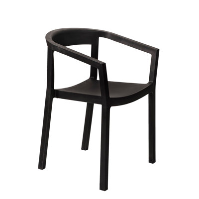 Peach Plastic Outdoor Dining Armchair