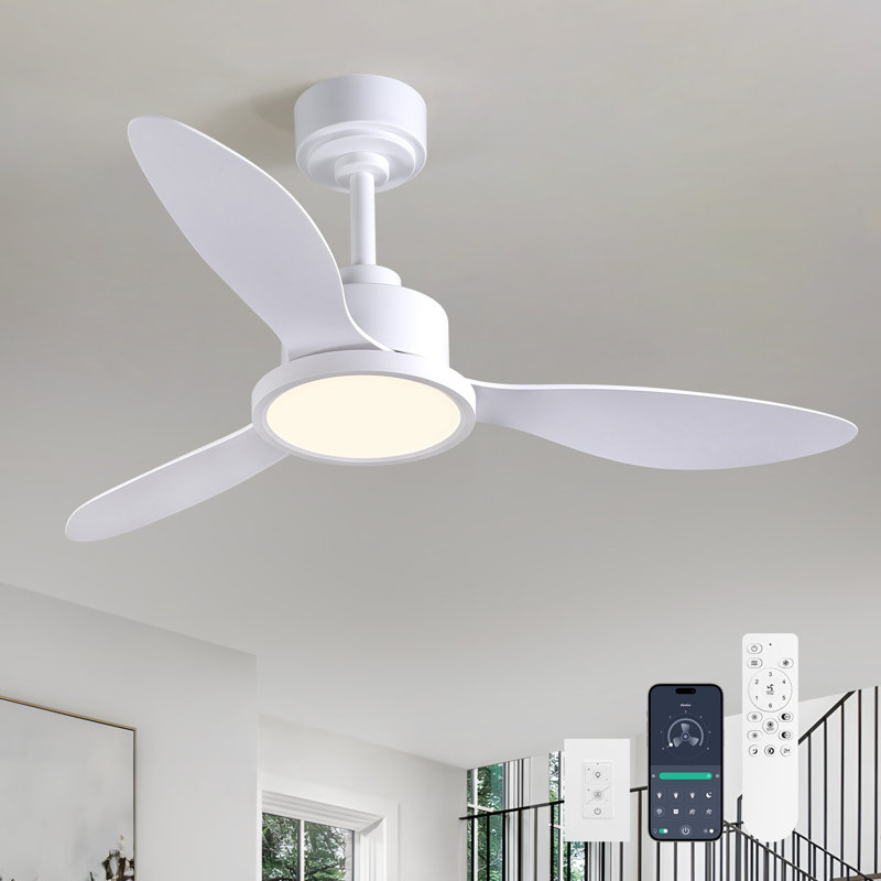42''/52'' Standard Dimmable Ceiling Fan With Light Kit, 42''