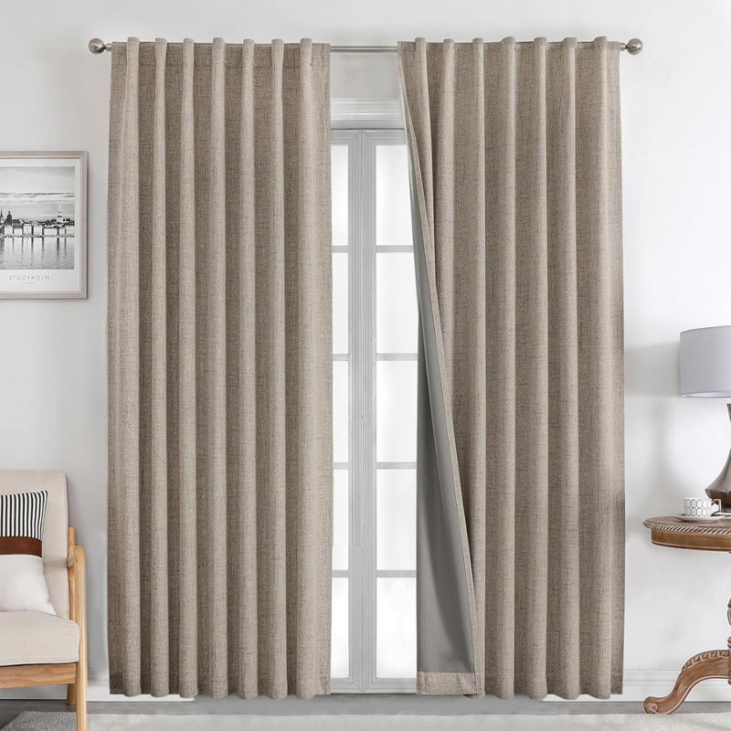 Ensemble de rideaux 2 panneaux pour rideaux obscurcissant pour chambre à coucher avec passe-tringle