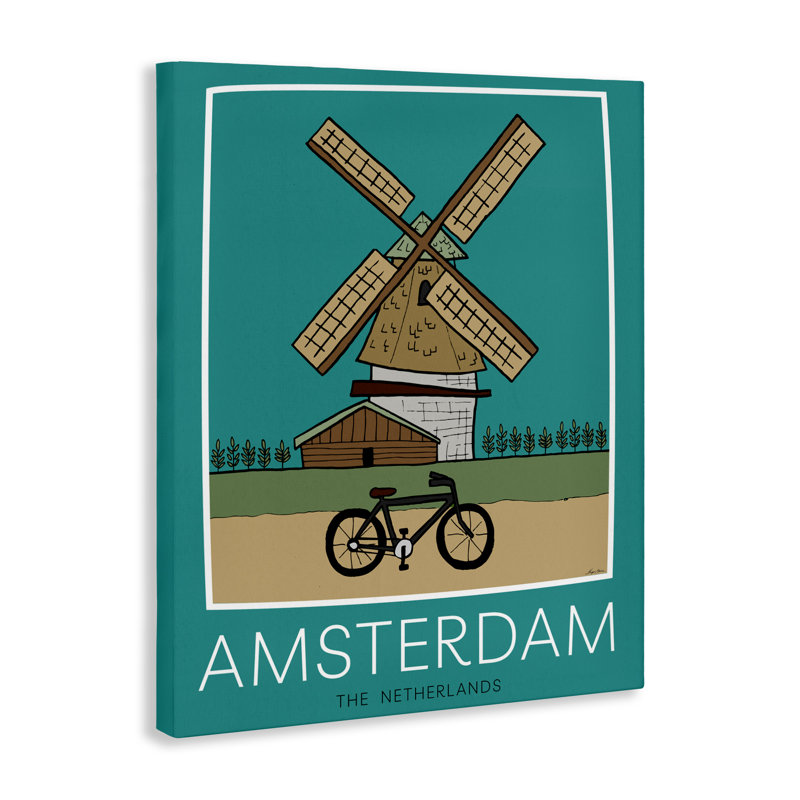 «Amsterdam Windmill», toile par Hugo Edwins, H 30 po x l 24 po
