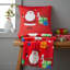 Santa's Christmas Presents Cosy Fleece 130x170cm Blanket Throw Red