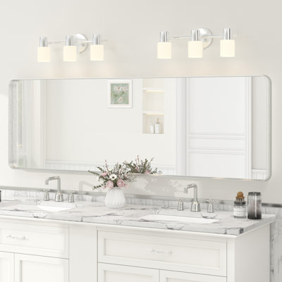 Molly Tempered Glass and Metal Framed French Cleat Mounted Wall Bathroom / Vanity Mirror