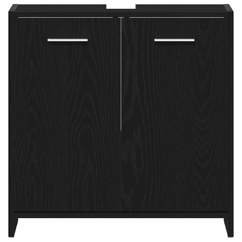 Avrumy Bathroom Cabinet, Black Oak
