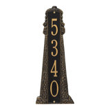 Lighthouse Personalized Vertical 4-Line Wall Address Plaque