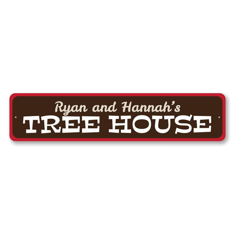 Plaque en aluminium Tree House, H 6 po x l 24 po x P 0,063 po
