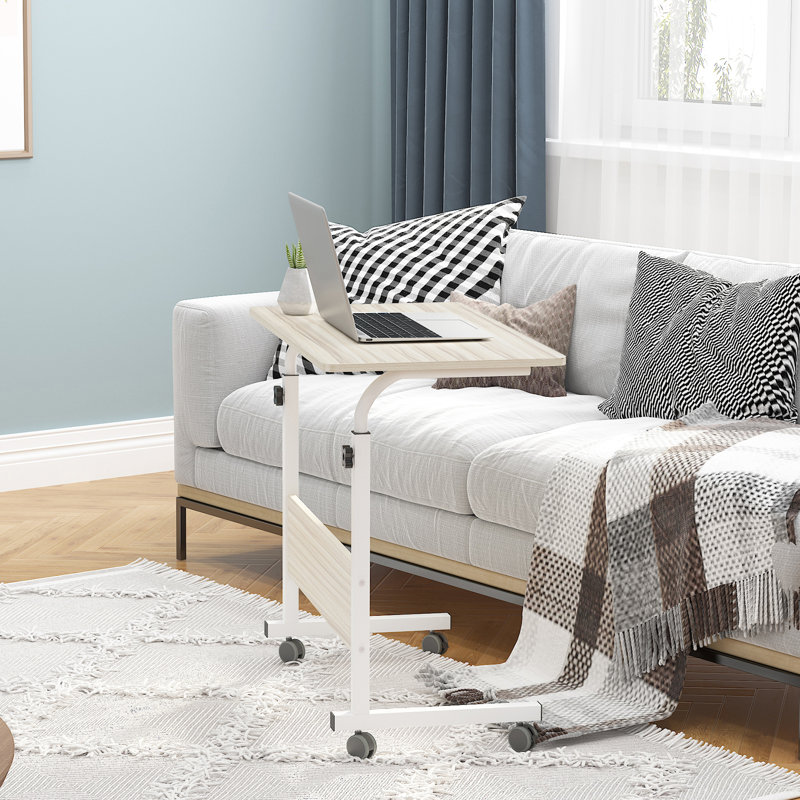 Chariot réglable pour ordinateur portable, Érable blanc, H 35,4 po x l 31,5 po x P 15,7 po