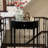 Black Solid Wood Half-circle Console Table