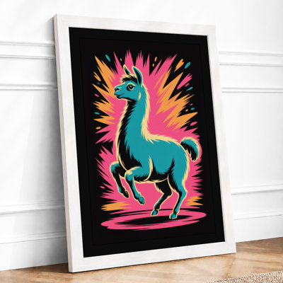 Llama In Starburst Modern - Print