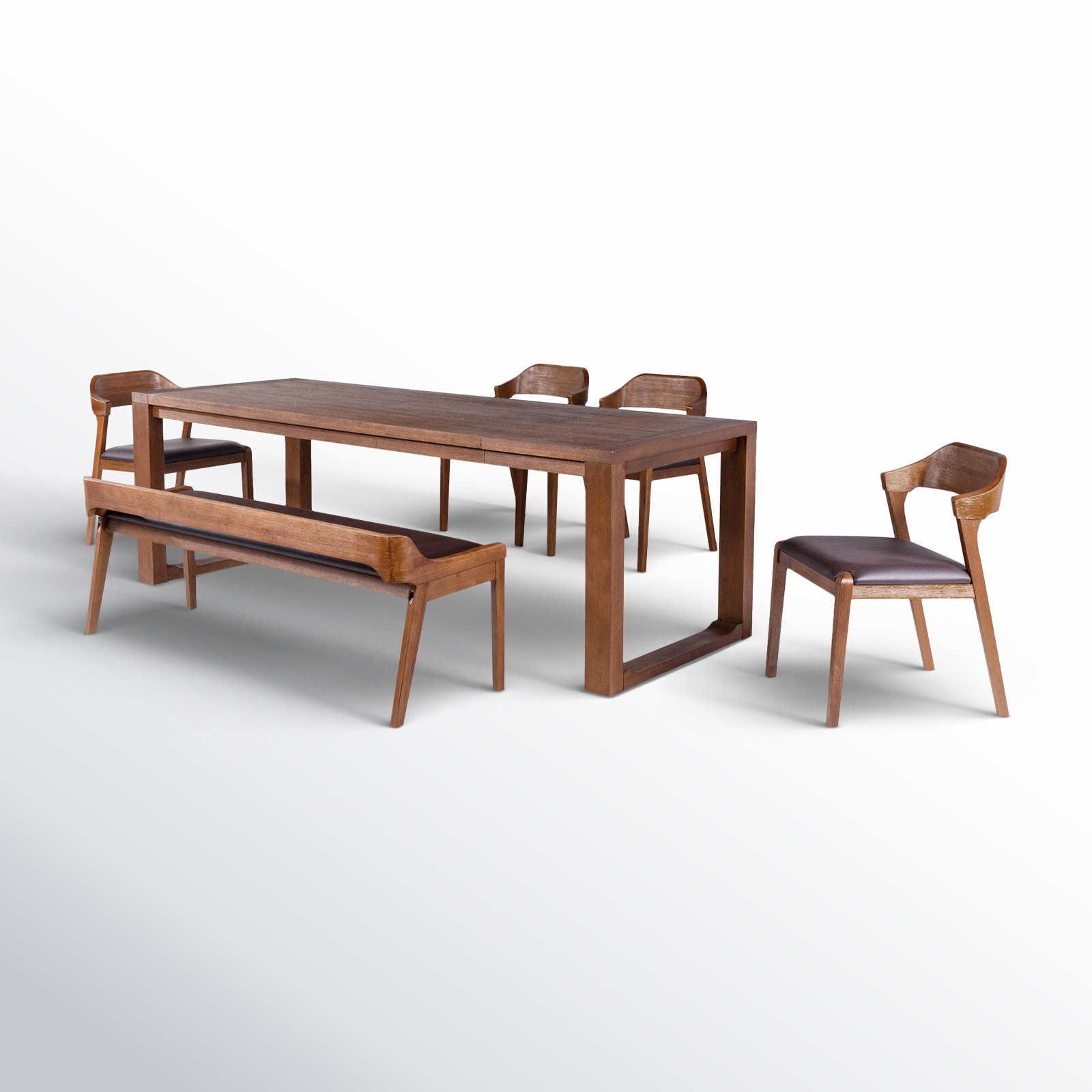 Jennylynn 6 - Piece Extendable Dining Set, 6 Pieces: Table, 4 Chairs, Benches