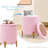 Round Velvet Ottoman with Storage-2121113999